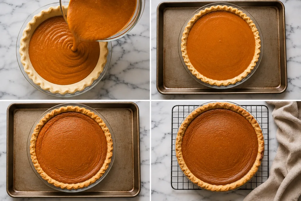 Fill and Bake the Pumpkin Meringue Pie