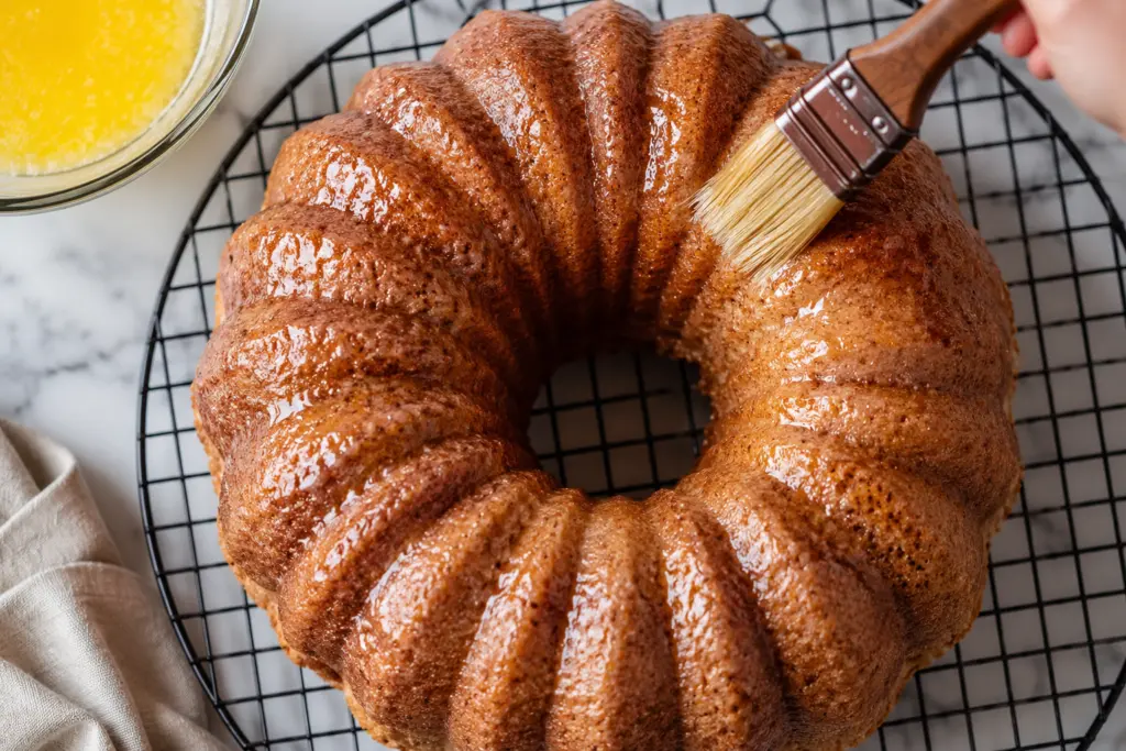 Glazed Bundt Cake on Cooling Rack