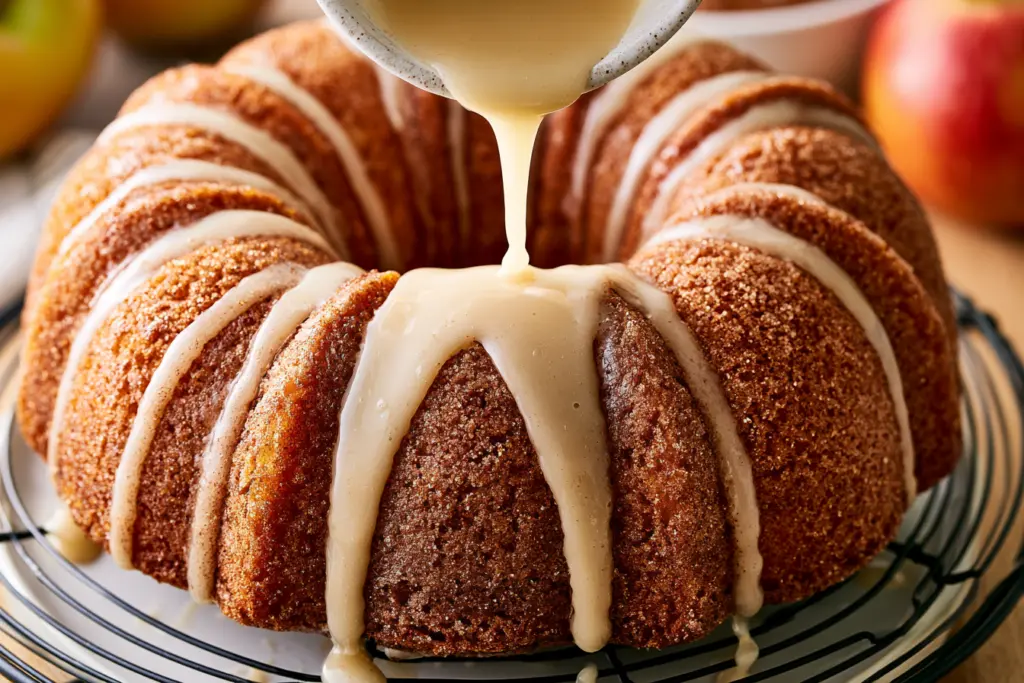 Glazed Cinnamon Apple Bundt Cake