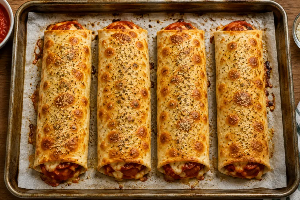 Freshly Baked Pizza Wraps  