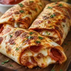 Easy & Quick Baked Pizza Wraps Recipe Card