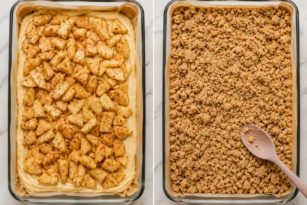 The Best Apple Crumb Cake Recipe 6 How to Assemble the Apple Crumb Cake