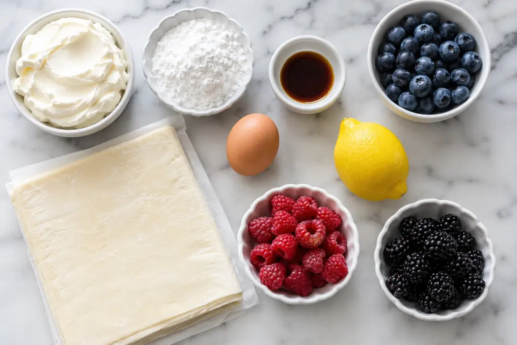 Easy Puff Pastry Fruit Tarts Recipe 2 Ingredients for Easy Puff Pastry Fruit Tarts