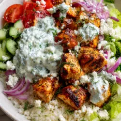 Easy Low Carb Greek Chicken Bowls Recipe card