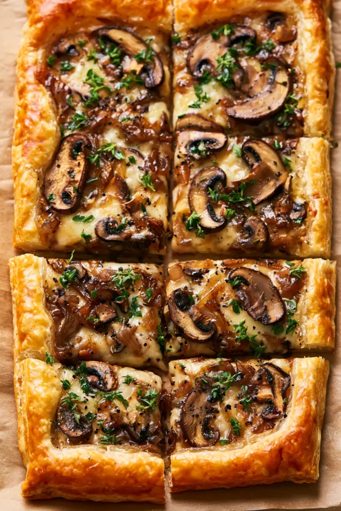 Puff Pastry Tart Recipe Ideas (Quick and Easy) 6 Mushroom Gruyère Tart