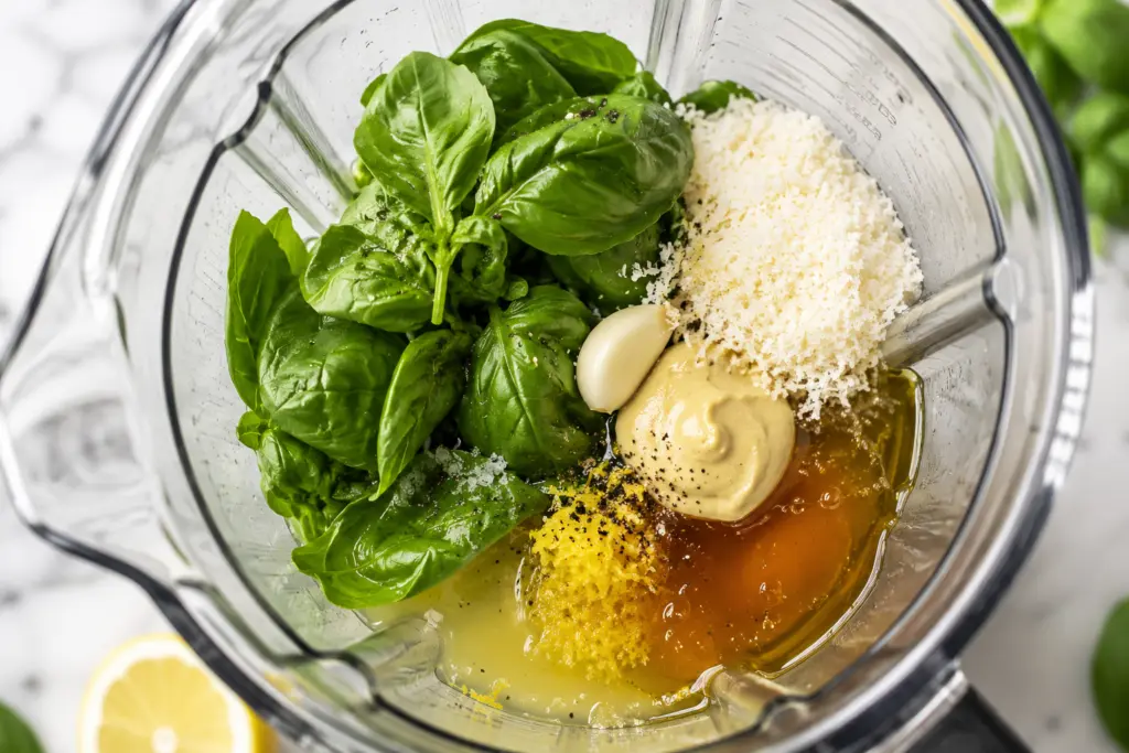 Ready-to-Blend Basil Pesto Ingredients