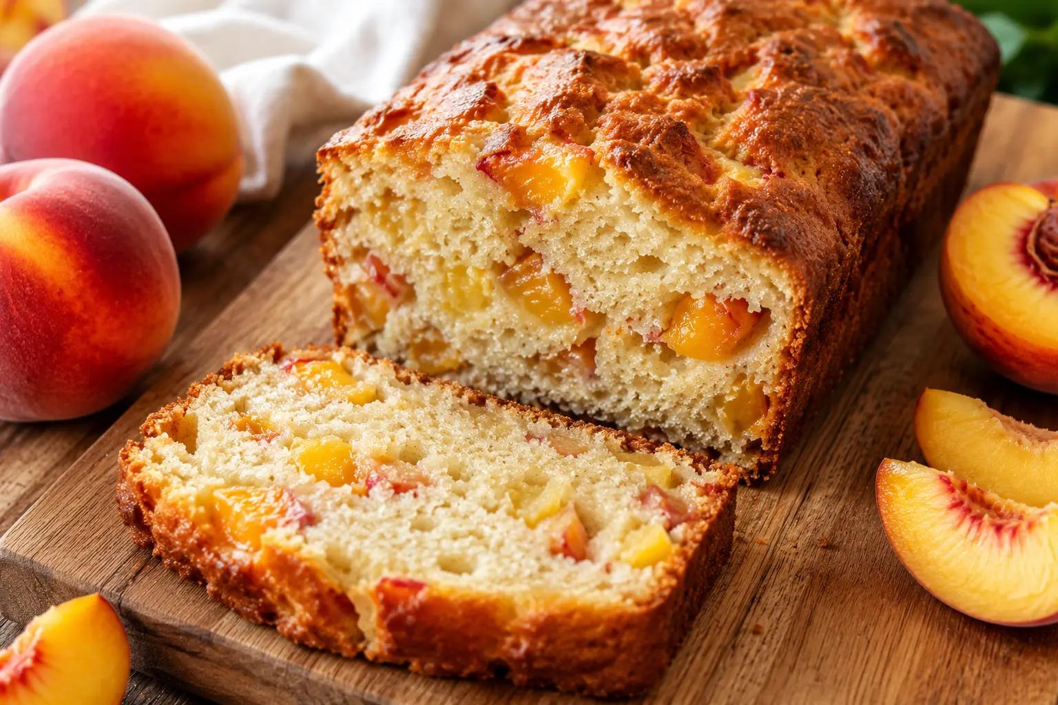 Peach Sourdough Quick Bread Recipe