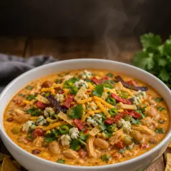 Crockpot Buffalo Chicken Chili 6 Crockpot Buffalo Chicken Chili Recipe Card