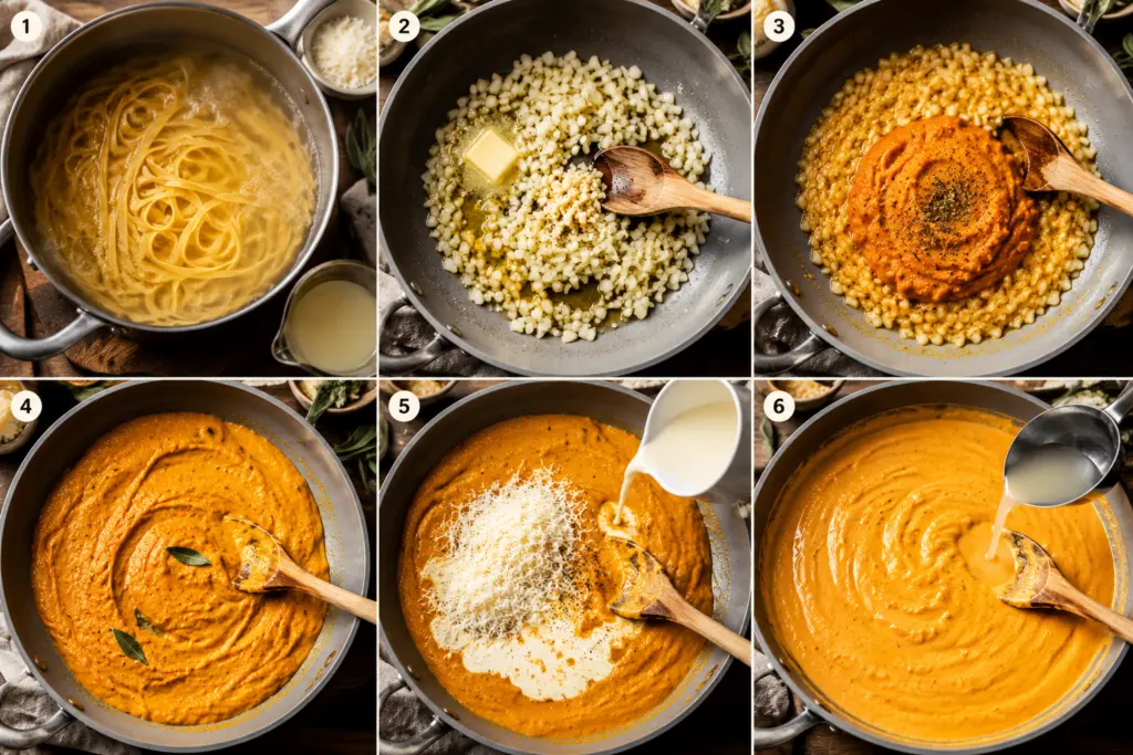 The Best Pumpkin Pasta Sauce Recipe 3 Step-by-Step Creamy Pumpkin Pasta Sauce