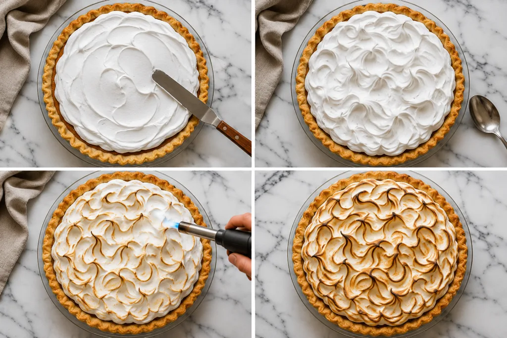 Step-by-Step Toasted Pumpkin Meringue pie