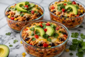 Easy High-Protein Chicken Enchilada Bowls with Cottage Cheese