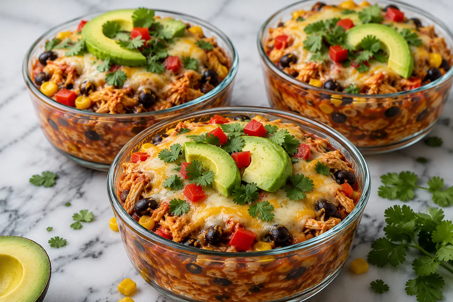 Easy High-Protein Chicken Enchilada Bowls with Cottage Cheese