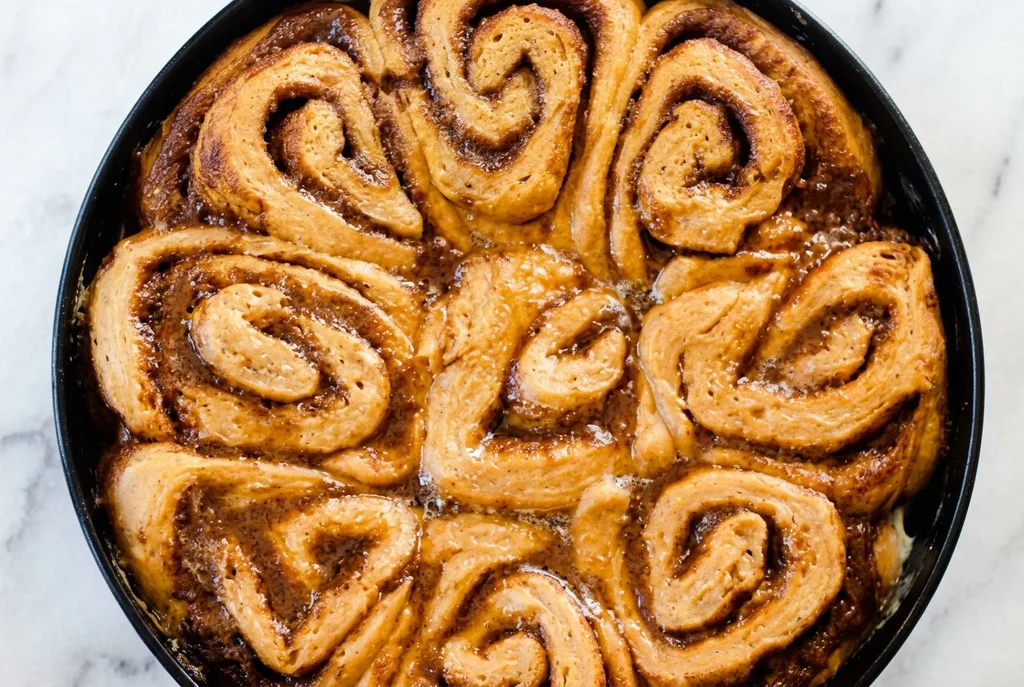 Sourdough Pumpkin Cinnamon Rolls Recipe 8 freshly baked sourdough pumpkin cinnamon rolls