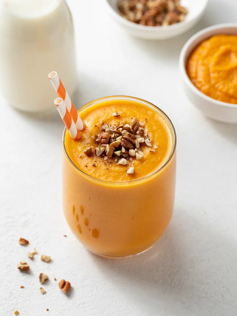 pumpkin pie smoothie served