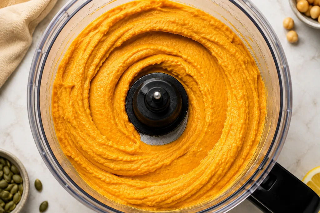 Creamy Pumpkin Hummus Recipe 4 Smooth and creamy pumpkin hummus