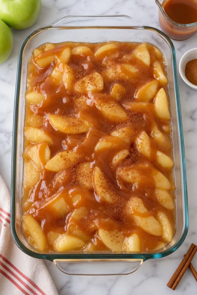  Caramel Apple Dump Cake 