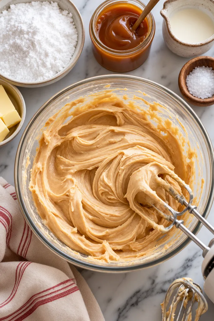 Apple Pie Cupcakes with Salted Caramel Frosting 5 How to Make Salted Caramel Frosting