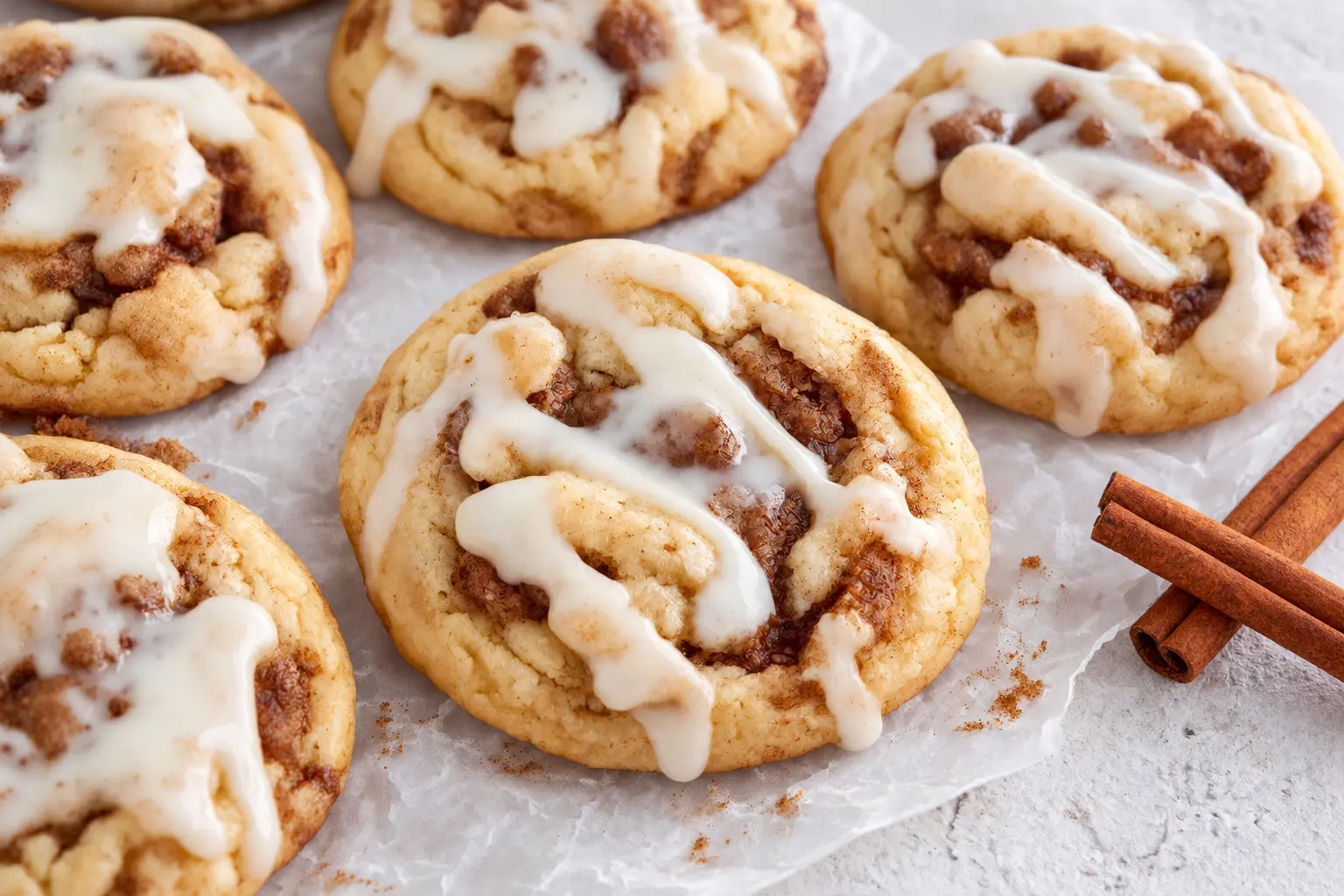 Cinnamon Rolls cookies with Cream Cheese Icing