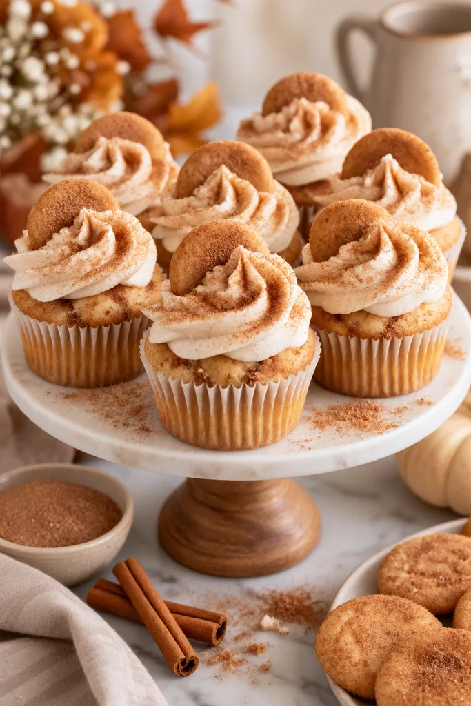 Cozy sourdough snickerdoodle cupcakes Display