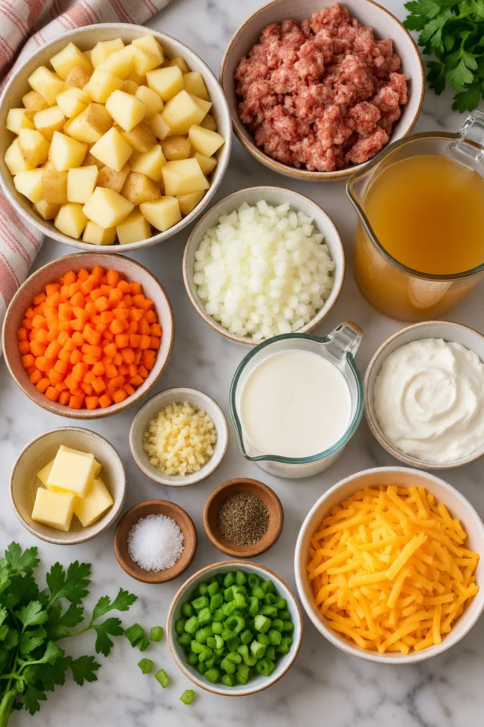 Creamy Sausage Potato Soup Recipe 2 Creamy Sausage Potato Soup Ingredients