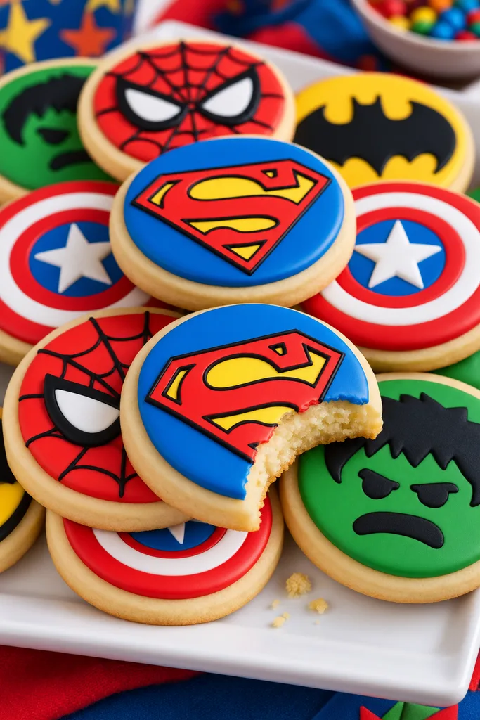 Super Easy Superhero Cookies Recipe 7 Fun Superhero Cookies Serving