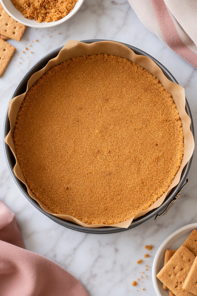 Cinnamon Swirl Cheesecake 3 Graham Cracker Crust Preparation