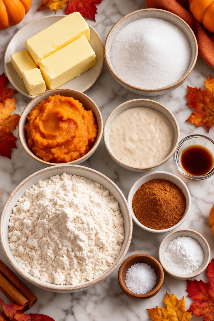 Ingredients for Pumpkin Sugar Cookies