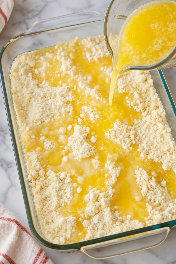Melted Butter Over Apple Dump Cake