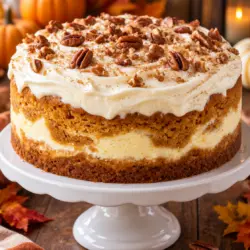 Creamy Pumpkin Cake Cheesecake Recipe 9 Pumpkin Cake Cheesecake recipe card