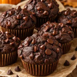 Double Chocolate Pumpkin Muffins (Low-Sugar) 8 Double Chocolate Pumpkin Muffins Recipe Card