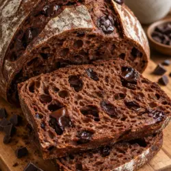 Double Sourdough Chocolate Bread with Coffee (Easy Beginner-Friendly Recipe) 10 Rustic Chocolate Sourdough with Coffee Recipe Card