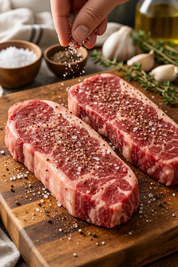 Juicy New York Strip Steak – Marry Me Steak Recipe 3 Prepare the New York Strip Steaks