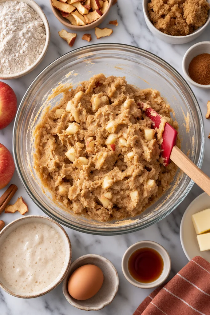 Sourdough Apple Cider Cookies Dough Preparation 