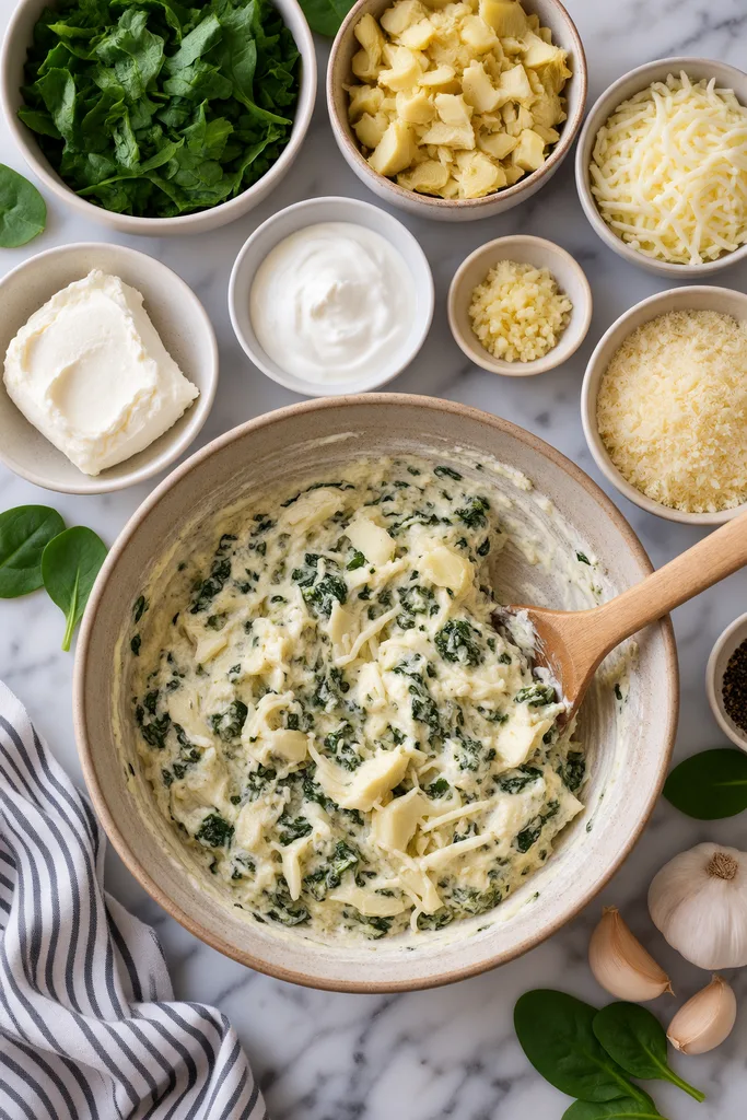 BOO! Artichoke and Spinach Bites Recipe 4 Spinach-Artichoke Filling