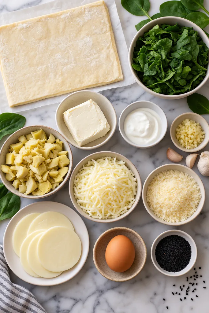 BOO! Artichoke and Spinach Bites Recipe 2 Artichoke and Spinach Bites Ingredients
