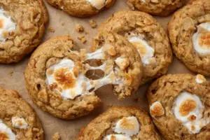 Brown Butter Marshmallow Crispy Cookies Recipe