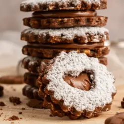 Easy Chocolate Linzer Cookies Recipe 7 Chocolate Linzer Cookies recipe card