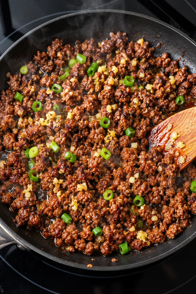 Crispy Ground Beef in a Skillet