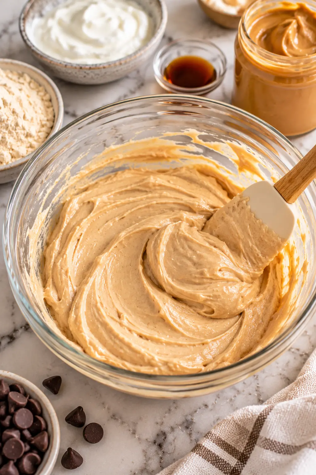 Greek Yogurt and Peanut Butter Mixture
