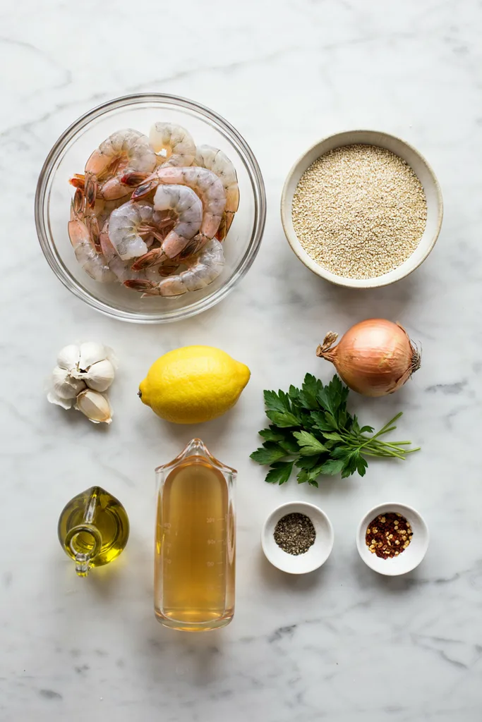 One-Pot Quinoa and Shrimp (Healthy, Low-Calorie Recipe) 2 Ingredients for One Pot Quinoa and Shrimp