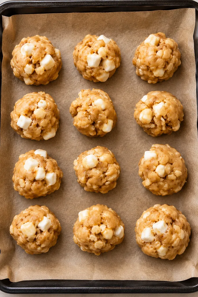Brown Butter Marshmallow Crispy Cookies Recipe 4 Marshmallow Crisp Cookie Dough Tray