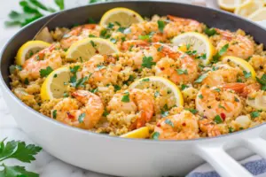 One-Pot Quinoa and Shrimp (Healthy, Low-Calorie Recipe)