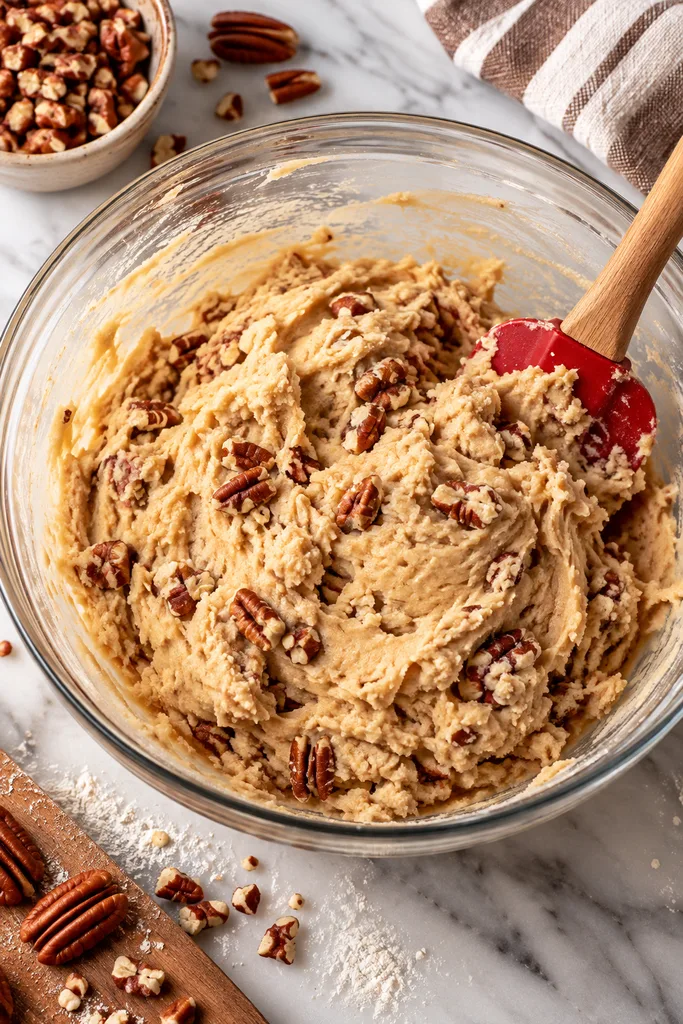 Maple Pecan Cookies with Maple Glaze 4 Maple Pecan Cookies Dough Prep
