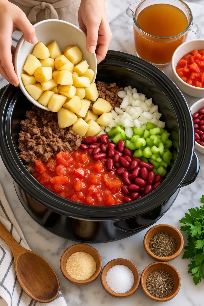 Crock Pot Shipwreck Stew Recipe 3 Shipwreck stew Prep in a Slow Cooker