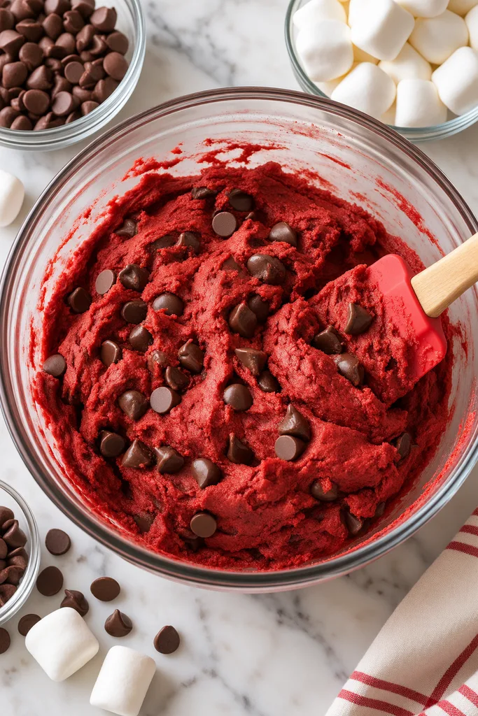 Red Velvet S'mores Cookie Cake Recipe 3 Red Velvet S'mores Cookie Cake Dough