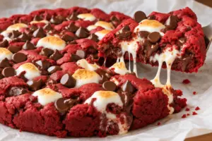 Red Velvet S’mores Cookie Cake Recipe