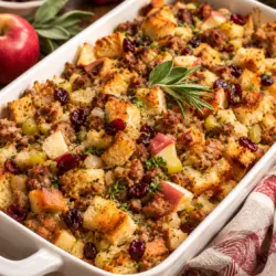 Cranberry Apple Sausage Stuffing Recipe