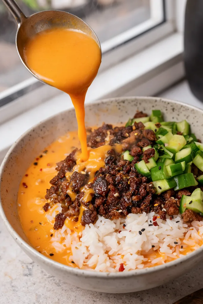 Beef Broth Bowls Serving with creamy coconut curry broth 