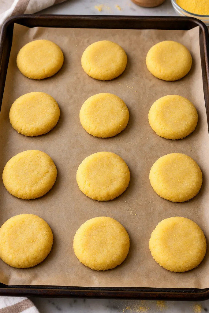 Cornbread Cookies with Fluffy Whipped Honey Butter Recipe 4 Shaped cornbread cookies dough balls